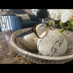 Authentic Chanel Denim and Tortoise glasses